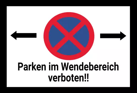Parken verboten Schild Parken - Verkehr Wendebereich Bild