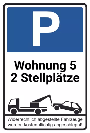 Parken verboten Schild Parken - Verkehr Wohnung 5 Stellplätze Bild