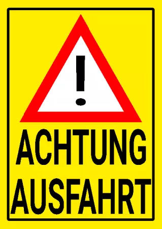 Parken verboten Schild Parken - Verkehr ACHTUNG AUSFAHRT Bild
