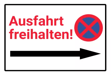 Parken verboten SchildParken - Verkehr Ausfahrt freihalten Bild