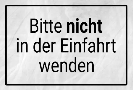 Parken verboten SchildParken - Verkehr Bitte nicht wenden Bild