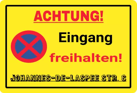 Parken verboten SchildParken - Verkehr Eingang freihalten! Bild