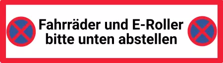 Parken verboten SchildParken - Verkehr Fahrräder und E-Roller Bild