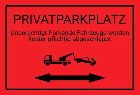 Parken verboten SchildParken - Verkehr FAHRZEUGE WERDEN ABGESCHLEPPT Bild