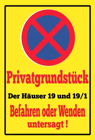 Parken verboten SchildParken - Verkehr Privatgrundstück Bild