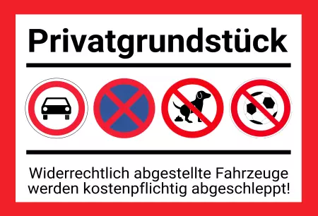 Parken verboten SchildParken - Verkehr PRIVATGRUNDSTÜCK Bild