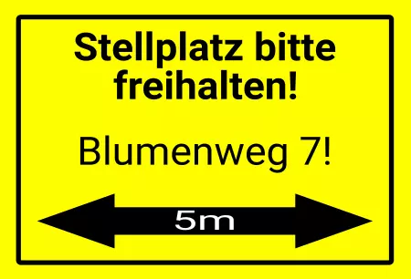 Parken verboten SchildParken - Verkehr Stellplatz bitte freihalten Bild