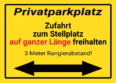 Parken verboten Schild Parken - Verkehr Zufahrt zum Stellplatz freihalten Bild